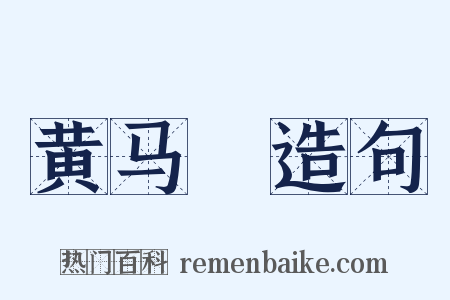 黄马袿造句是什么意思的图片